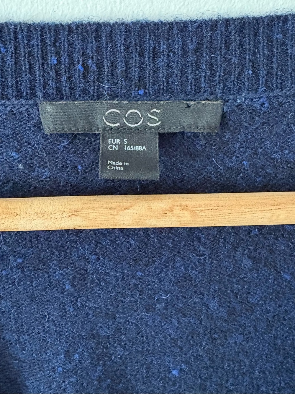 COS Oversized 100% Wool Navy Cardigan Sweater Size Small Minimalist Cozy Fall - Picture 9 of 12